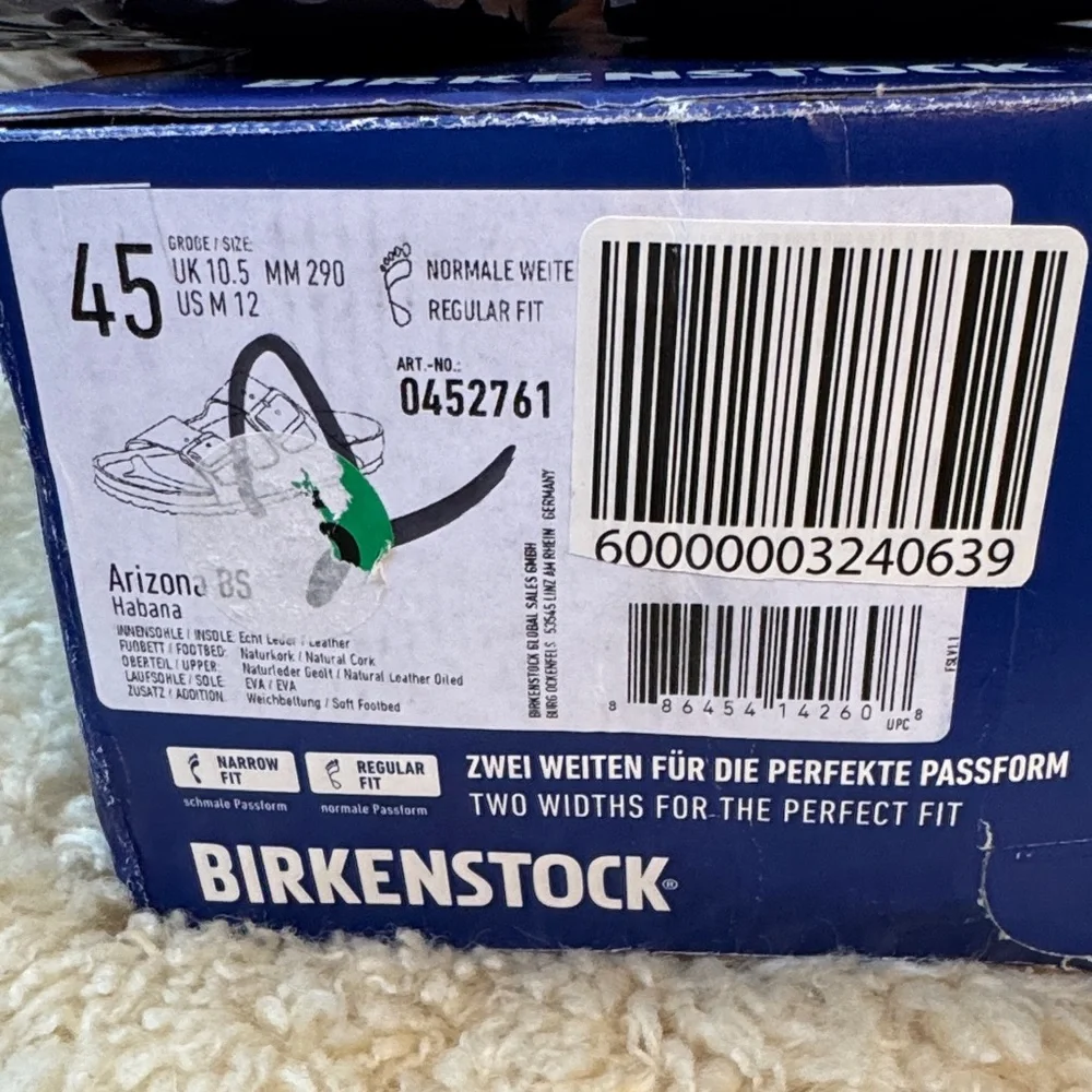 NEW Birkenstock ARIZONA Dk Brown Leather Sandal w/Adjustable Straps Softbed sz12 - Picture 13 of 16